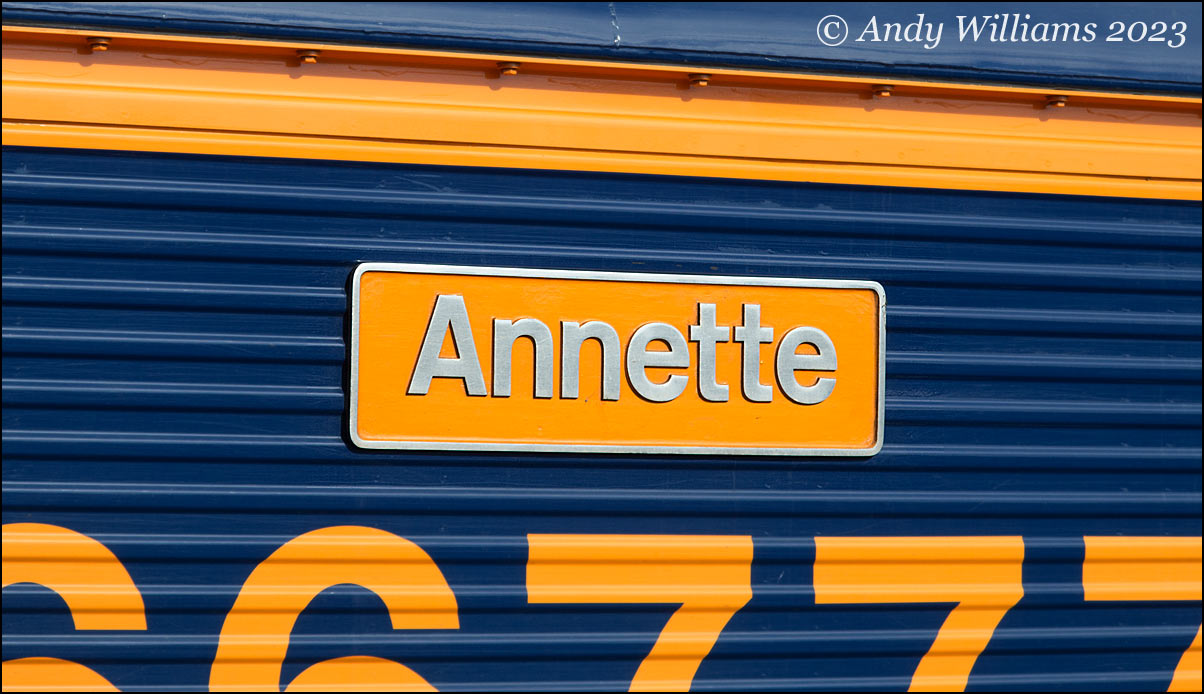 "Annette" nameplate on 66777