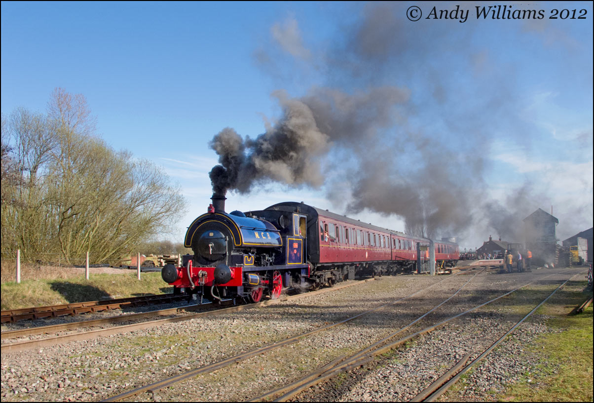 Steam locomotive Linda leaving Brownhills
