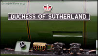Duchess of Sutherland nameplate